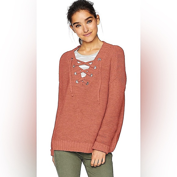 Jack by BB Dakota Lace Up Sweater - Picture 2 of 8